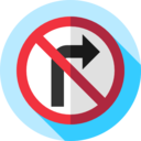 signs,arrows,orientation,direction,not allowed,turn right